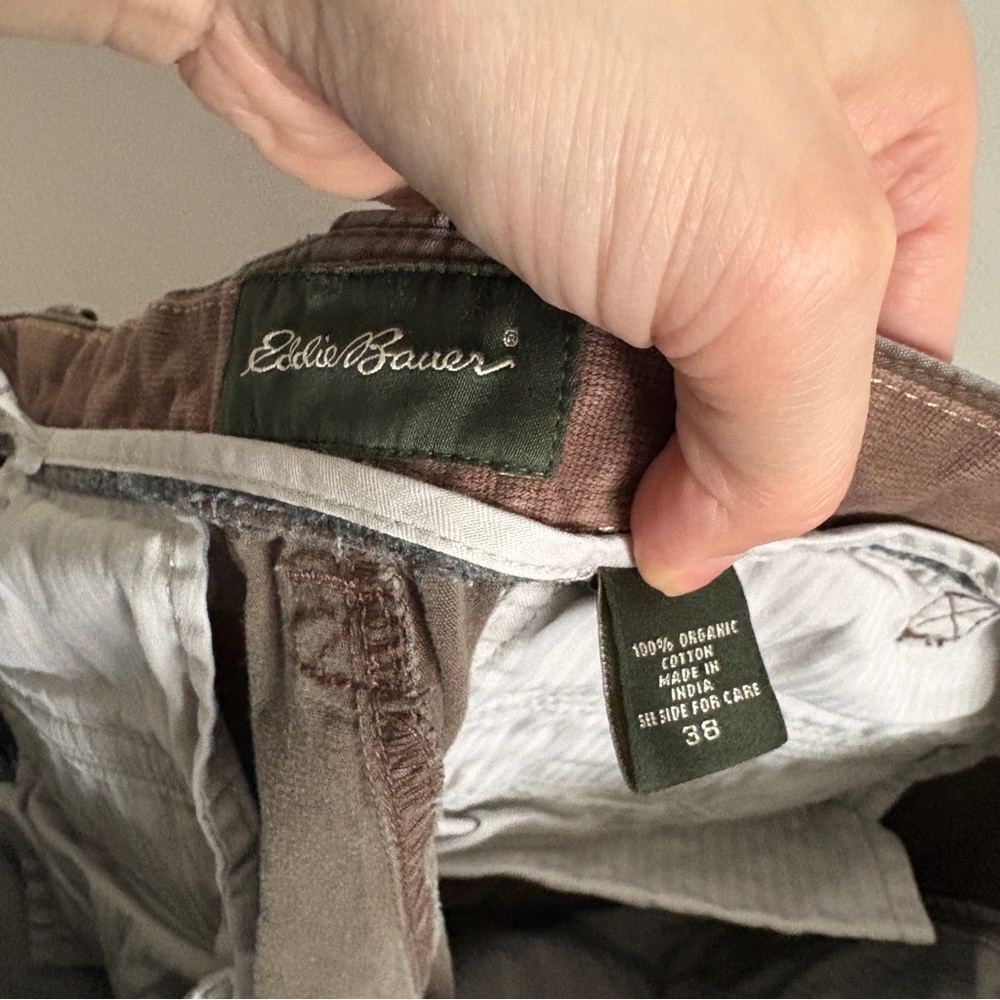 Eddie Bauer Mens Cargo Shorts Size 38 Green Utility Casual 100% Cotton Outdoor - Picture 9 of 10